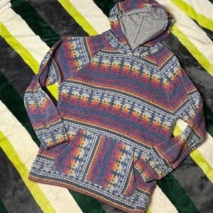 Brooklyn Cloth Multi-Color Geometric Hooded Pullover - Size XL